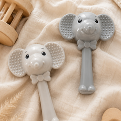 Elephant Rattle | Baby Teethers for 6 to 12 Months, BPA & PVC Free. Soft Silicone Teething Toy Set with Textured Sensory Shapes, Easy-Grip Design, and Gentle Gum Relief for Everyday Use. (Copy)