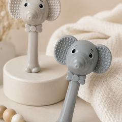 Elephant Rattle | Baby Teethers for 6 to 12 Months, BPA & PVC Free. Soft Silicone Teething Toy Set with Textured Sensory Shapes, Easy-Grip Design, and Gentle Gum Relief for Everyday Use. (Copy)