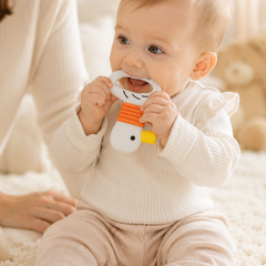 Duck | Baby Teethers for 6 to 12 Months, BPA & PVC Free. Soft Silicone Teething Toy Set with Textured Sensory Shapes, Easy-Grip Design, and Gentle Gum Relief for Everyday Use.