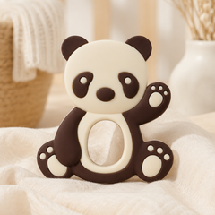 Panda | Baby Teethers for 6 to 12 Months, BPA & PVC Free. Soft Silicone Teething Toy Set with Textured Sensory Shapes, Easy-Grip Design, and Gentle Gum Relief for Everyday Use.