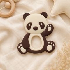 Panda | Baby Teethers for 6 to 12 Months, BPA & PVC Free. Soft Silicone Teething Toy Set with Textured Sensory Shapes, Easy-Grip Design, and Gentle Gum Relief for Everyday Use.