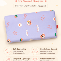 Kradyl Kroft Cervical Memory Foam Pillow for Kids 3 to 8 Yrs - Lotso Bear