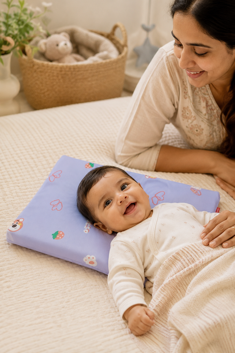 Kradyl Kroft Cervical Memory Foam Pillow for Kids 3 to 8 Yrs - Lotso Bear