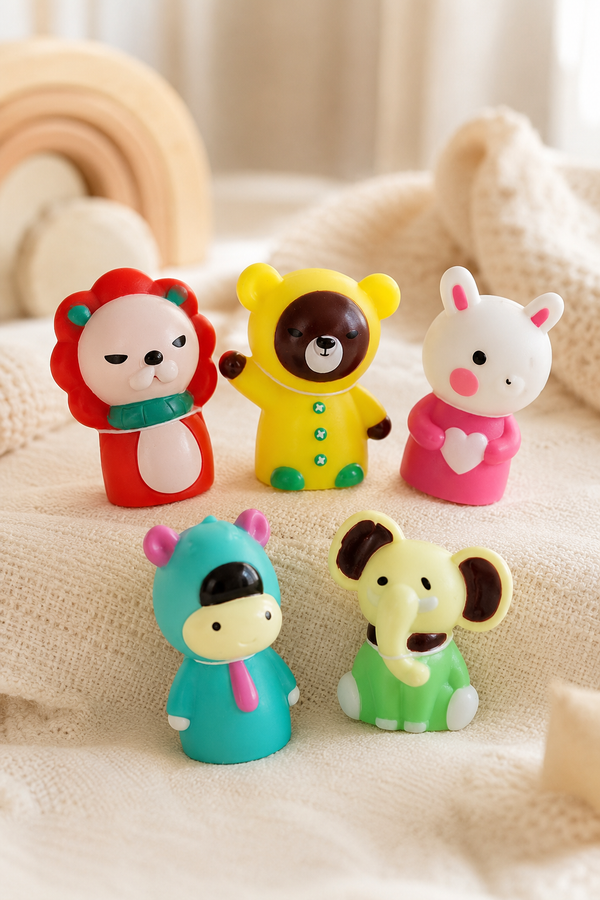 Cute Animal Finger Puppet Storytelling Sensory Toy Set for Kids (3+ Years) - Animal Friends