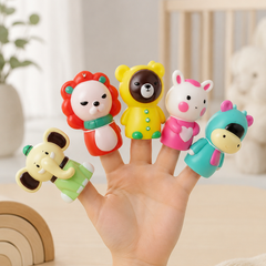Cute Animal Finger Puppet Storytelling Sensory Toy Set for Kids (3+ Years) - Animal Friends
