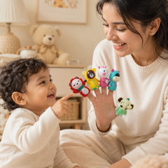 Cute Animal Finger Puppet Storytelling Sensory Toy Set for Kids (3+ Years) - Animal Friends