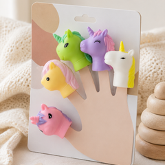 Cute Animal Finger Puppet Storytelling Sensory Toy Set for Kids (3+ Years) - Unicorns