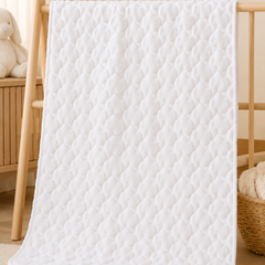Ultra-Soft Plush Velvet Fleece Blanket with Embossed Heart Texture – Snow Hearts