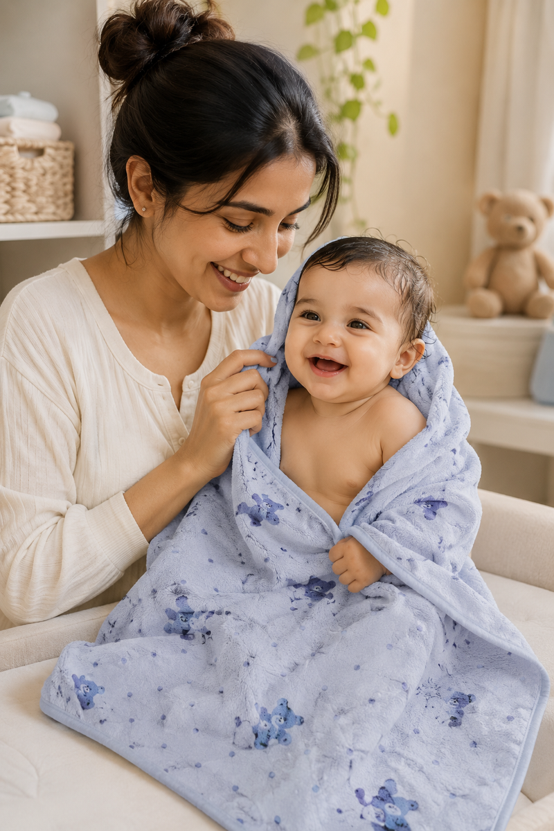 Blue Bear Towels - Soft Knit Cotton