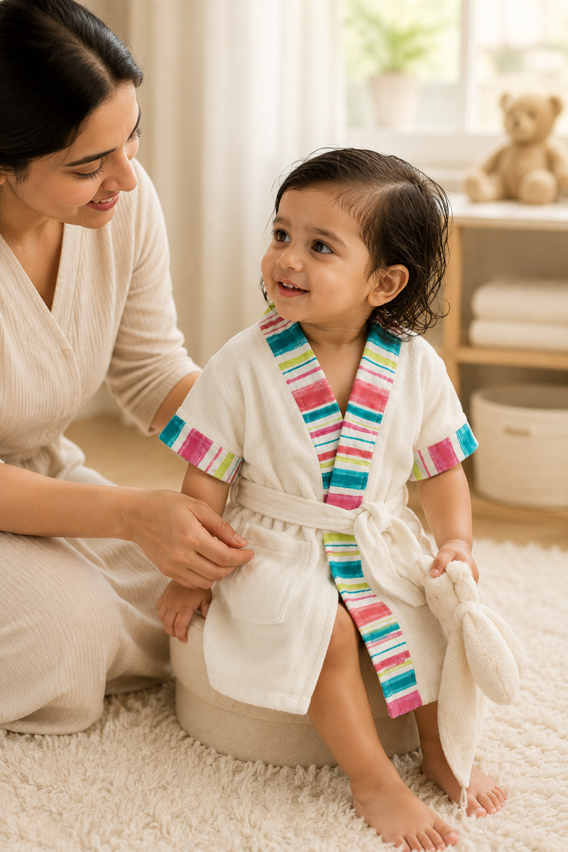 Bathrobe Towel - Feather Blue