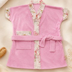 Bathrobe Towel -Pink Flora