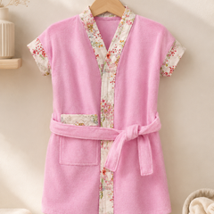 Bathrobe Towel -Pink Flora