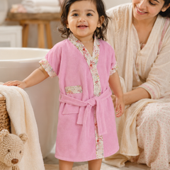 Bathrobe Towel -Pink Flora