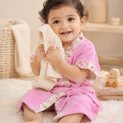 Bathrobe Towel -Pink Flora