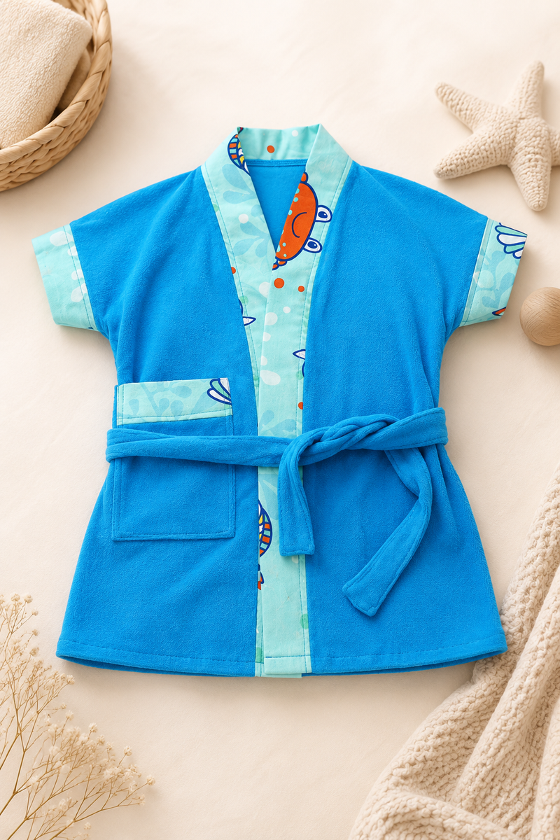 Bathrobe Towel -Blue Sea