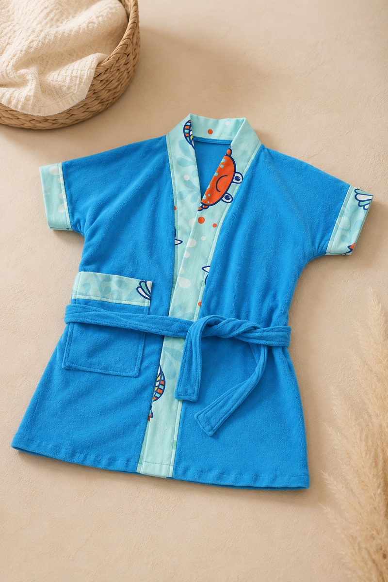 Bathrobe Towel -Blue Sea