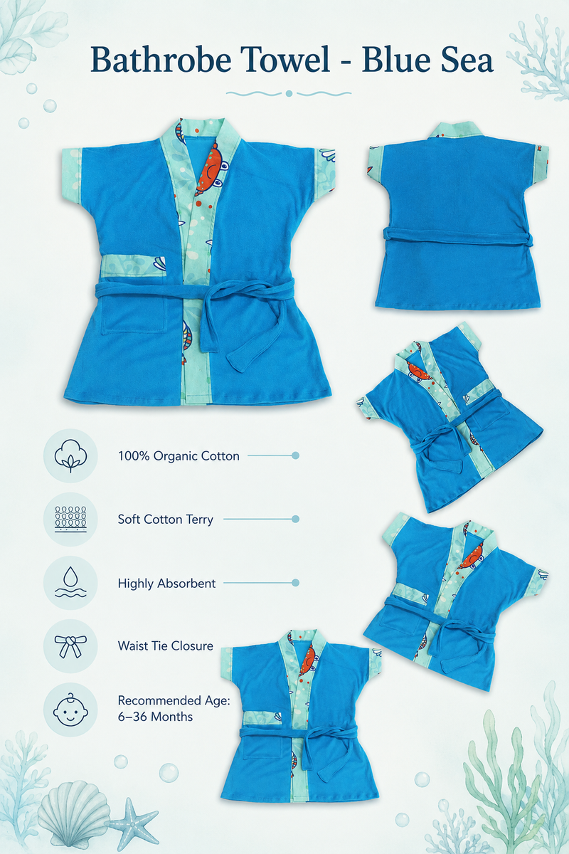 Bathrobe Towel -Blue Sea