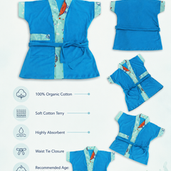 Bathrobe Towel -Blue Sea