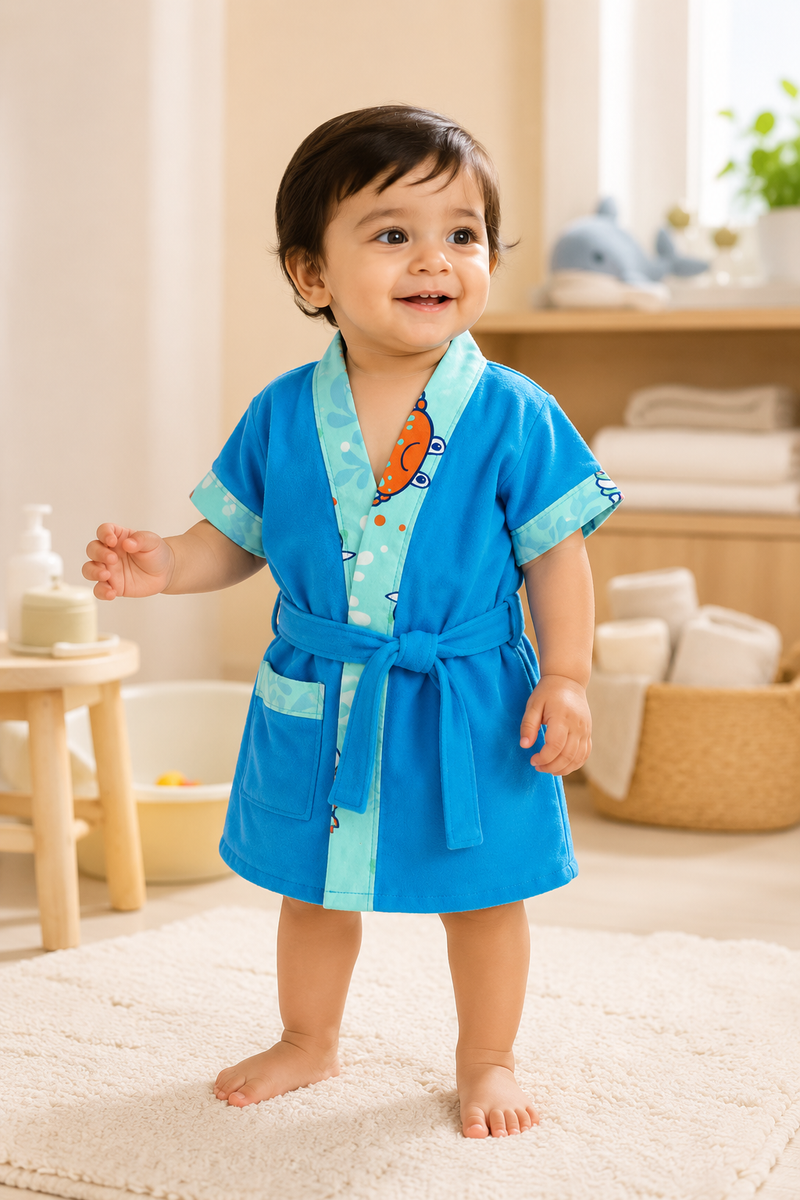 Bathrobe Towel -Blue Sea