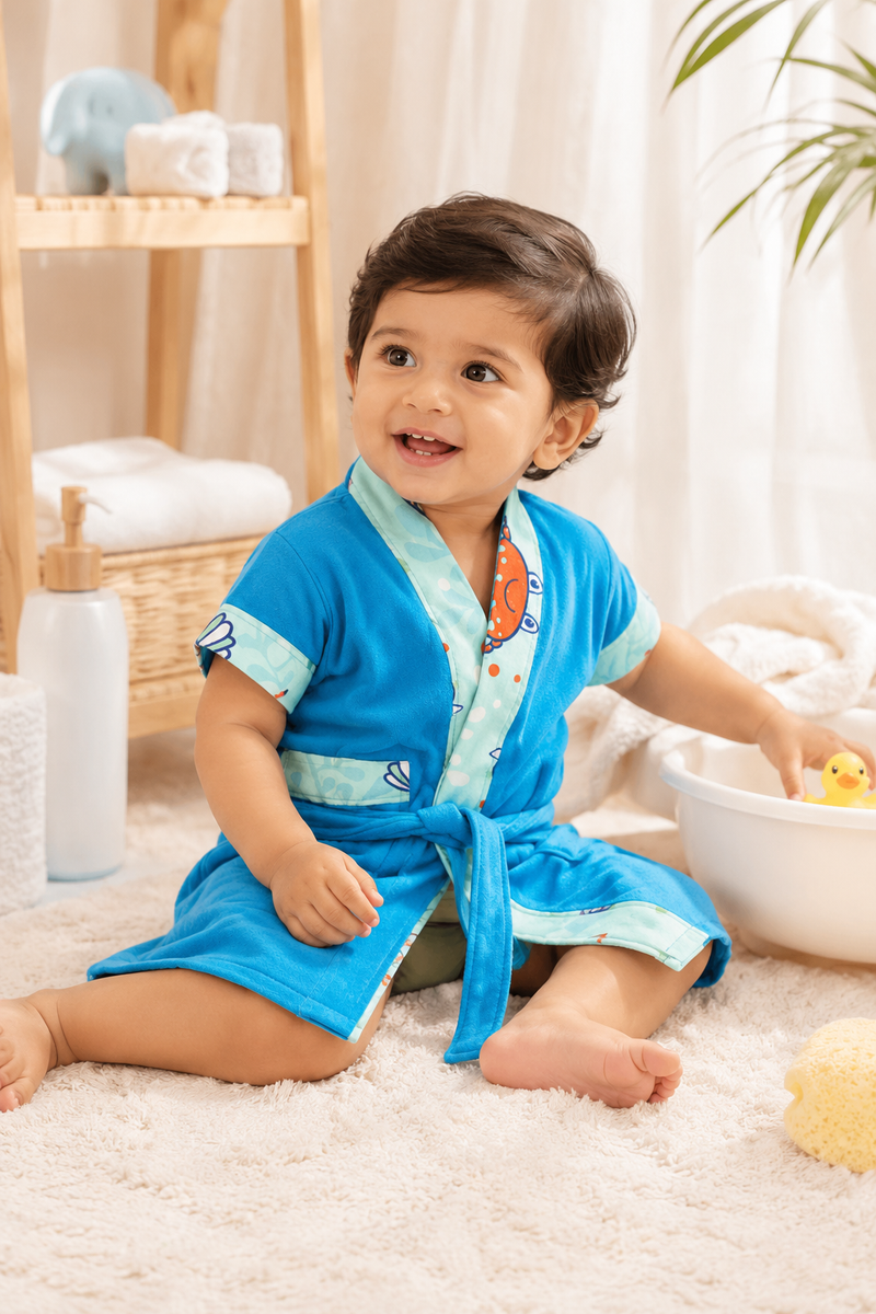 Bathrobe Towel -Blue Sea