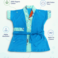 Bathrobe Towel -Blue Sea