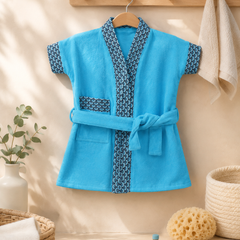 Bathrobe Towel -Blue Scale