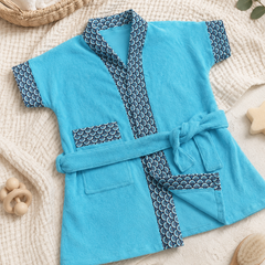 Bathrobe Towel -Blue Scale