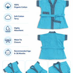 Bathrobe Towel -Blue Scale