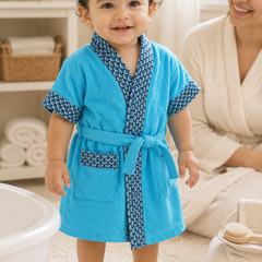 Bathrobe Towel -Blue Scale