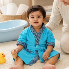 Bathrobe Towel -Blue Scale