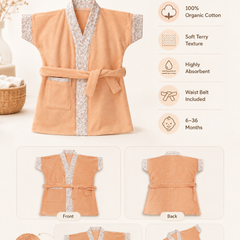 Bathrobe Towel -Peach Cute