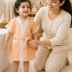 Bathrobe Towel -Peach Cute