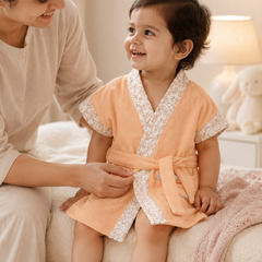 Bathrobe Towel -Peach Cute