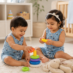 Blue Sail | Sleeveless | Unisex Romper Bodysuit | 100% Cotton Muslin for 0 to 2 Yrs