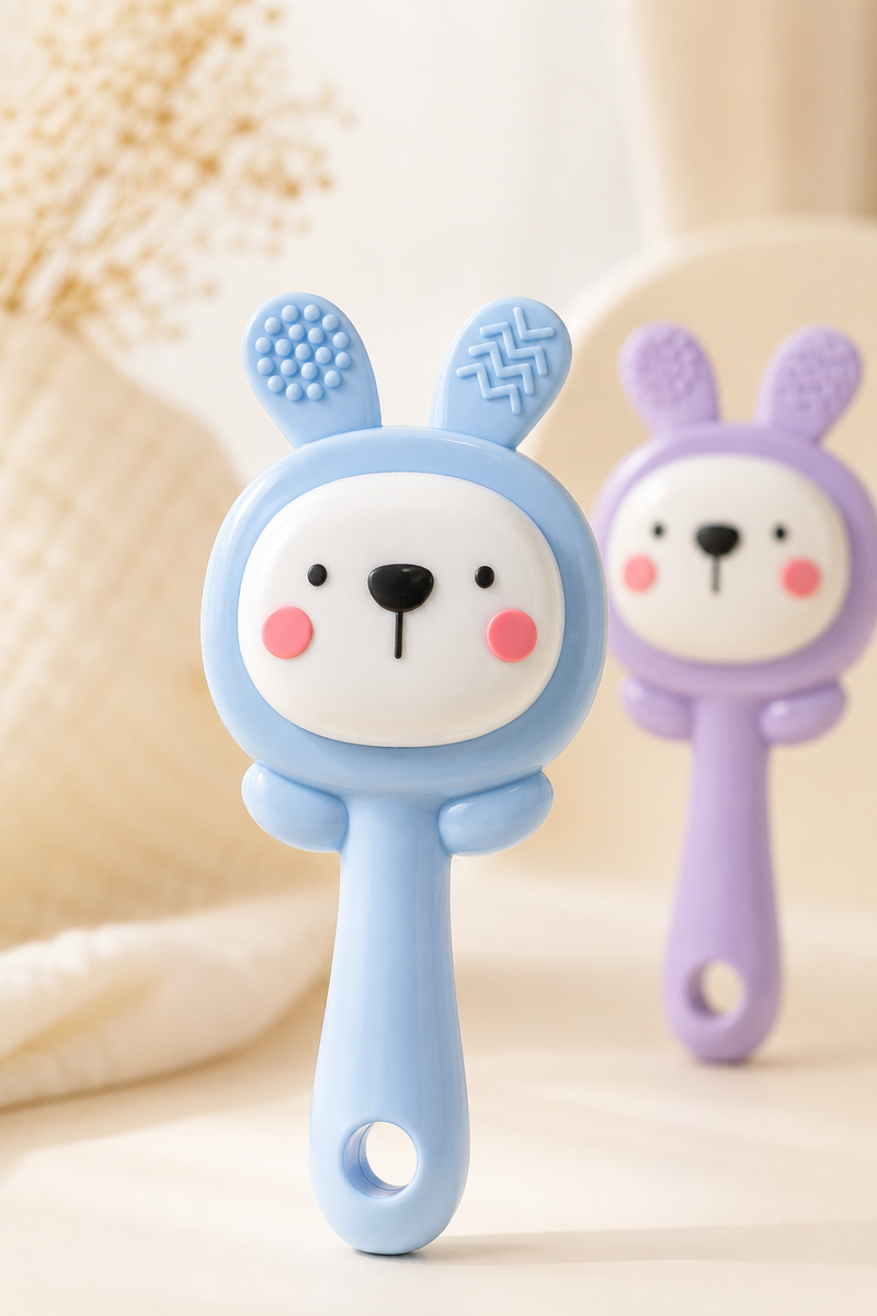 Kradyl Kroft Teether for Baby | Musical Rattle Teethers for 3 to 24 Months | Silicone Rattle Teether | BPA-Free for Easy Teething | Jhunjuna, Baby Feeding Toys