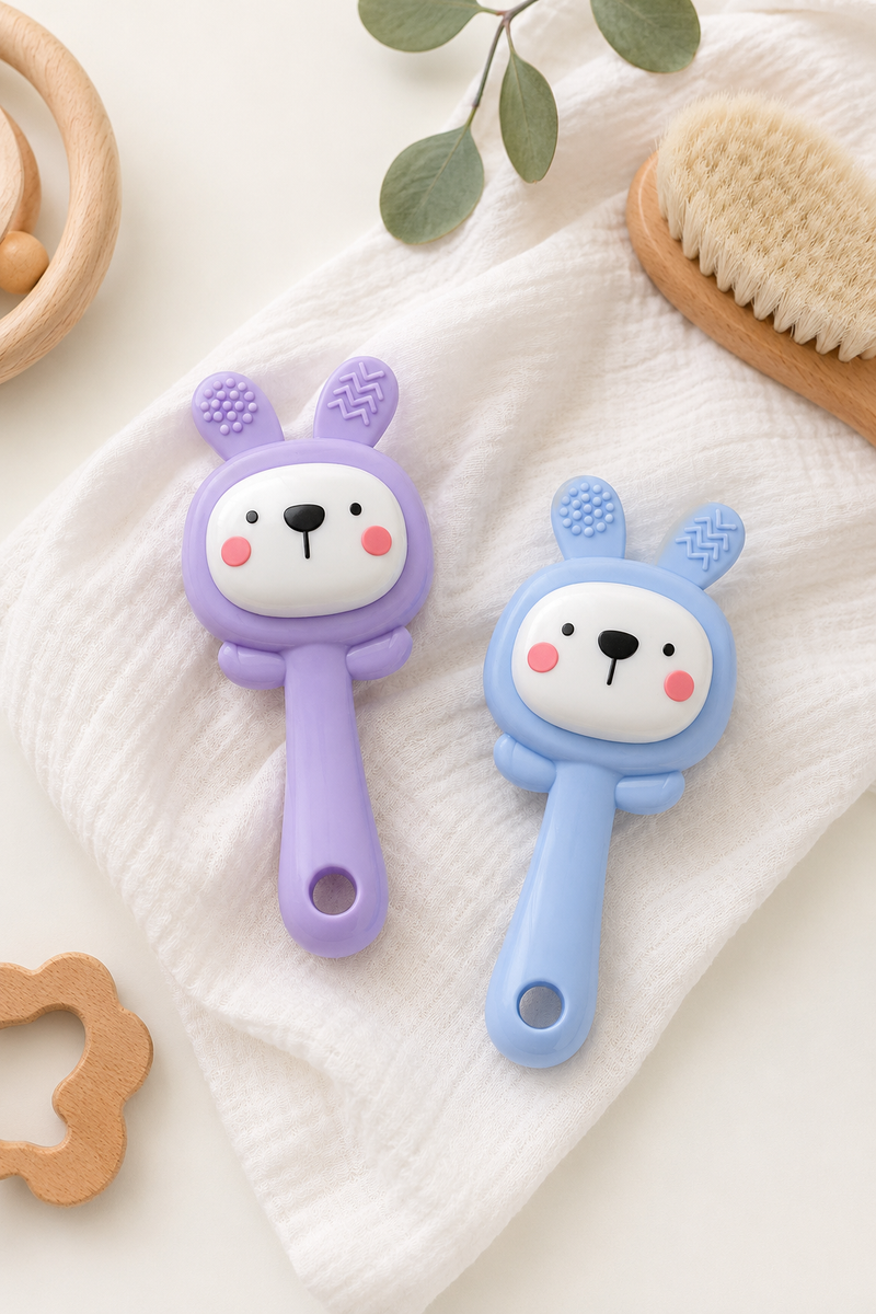 Kradyl Kroft Teether for Baby | Musical Rattle Teethers for 3 to 24 Months | Silicone Rattle Teether | BPA-Free for Easy Teething | Jhunjuna, Baby Feeding Toys
