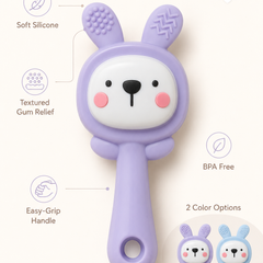 Kradyl Kroft Teether for Baby | Musical Rattle Teethers for 3 to 24 Months | Silicone Rattle Teether | BPA-Free for Easy Teething | Jhunjuna, Baby Feeding Toys
