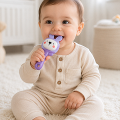 Kradyl Kroft Teether for Baby | Musical Rattle Teethers for 3 to 24 Months | Silicone Rattle Teether | BPA-Free for Easy Teething | Jhunjuna, Baby Feeding Toys