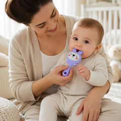 Kradyl Kroft Teether for Baby | Musical Rattle Teethers for 3 to 24 Months | Silicone Rattle Teether | BPA-Free for Easy Teething | Jhunjuna, Baby Feeding Toys