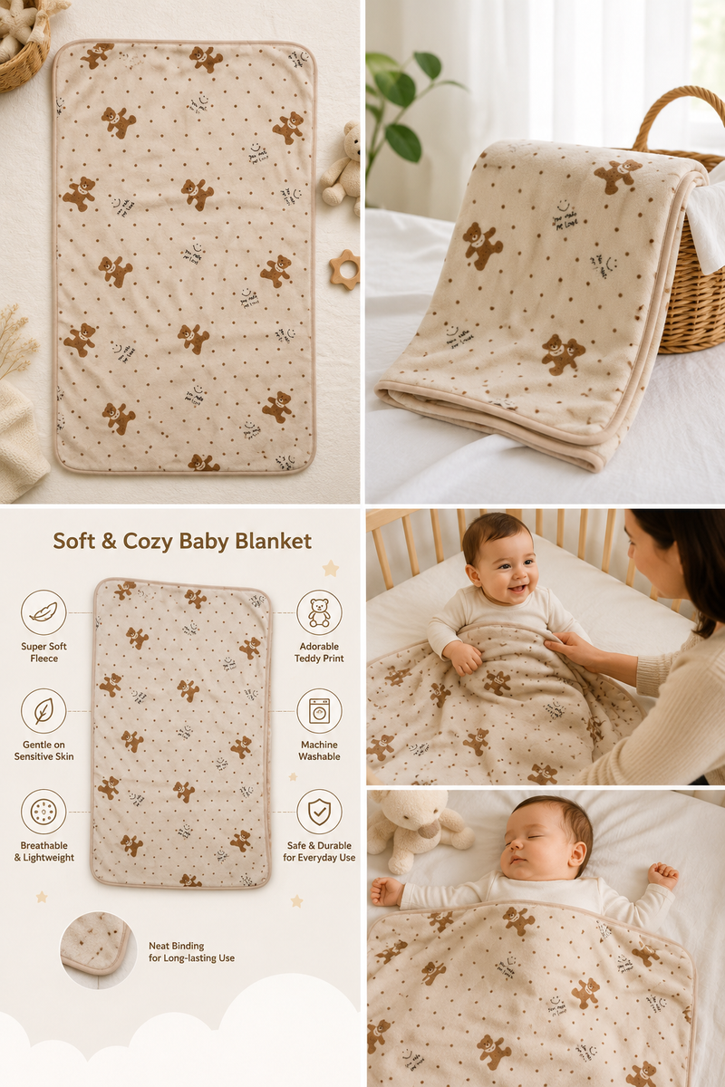 Blue Bear Towels - Soft Knit Cotton