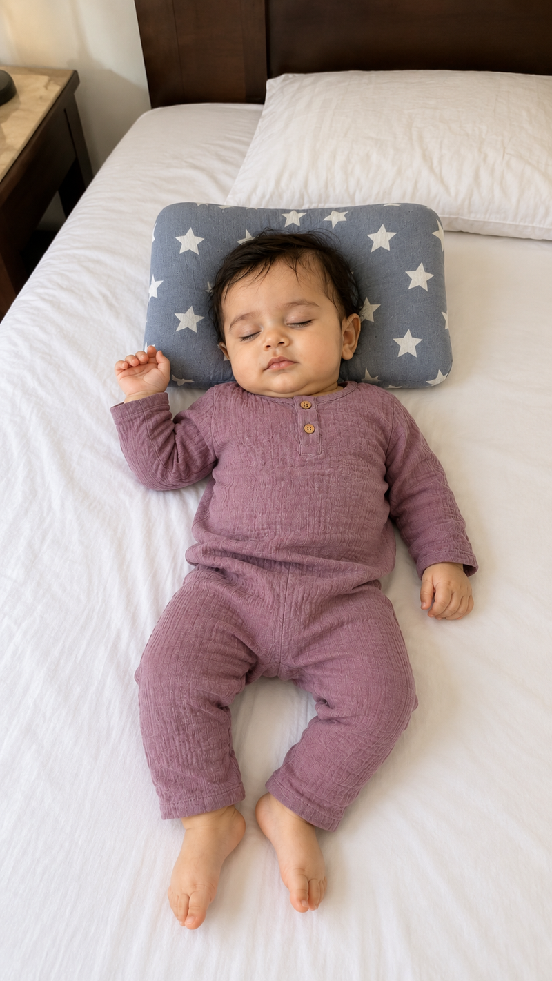 Grey Star New Born Pillow | Baby Pillow