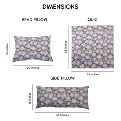 Kradyl Kroft Kids 3 Pcs Bedding Set with Removable Covers | Duvet, Pillow and Lumbar Pillow with 100% Cotton Covers - Very Berry