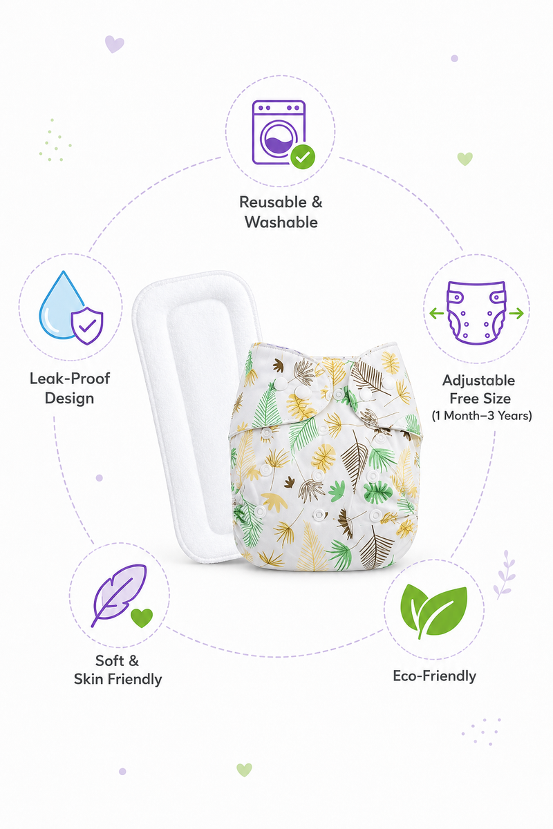 Adjustable Reusable Diaper Pant - Autumn