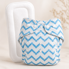 Adjustable Reusable Diaper Pant - Blue Chevron