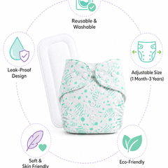Adjustable Reusable Diaper Pant - Minty