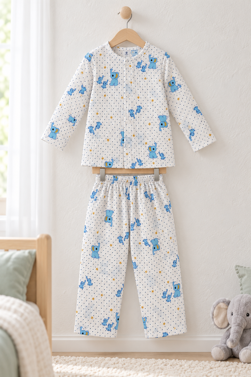 2Ellis |Full Sleeves| 120 GSM Checkered Muslin Fabric |  Soft Unisex Muslin Set for New Born to 6 Years