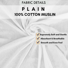 Set of 4 100% Plain Cotton Muslin Jhablas |Front Open Short Sleeves Baby Jhablas | Sadra Soft Cotton