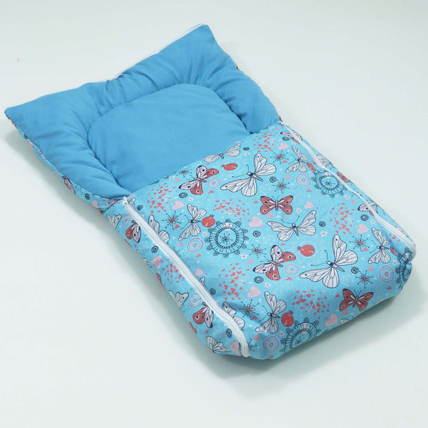 Blue Butterfly Baby Sleeping Bag N Carrier