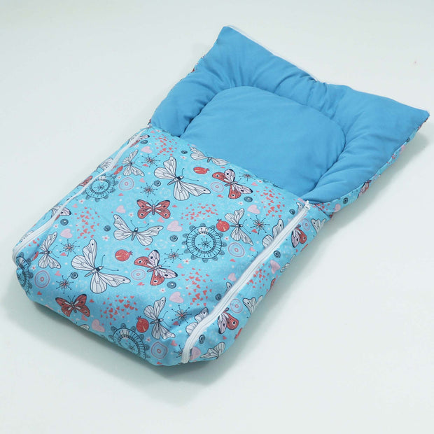 Blue Butterfly Baby Sleeping Bag N Carrier