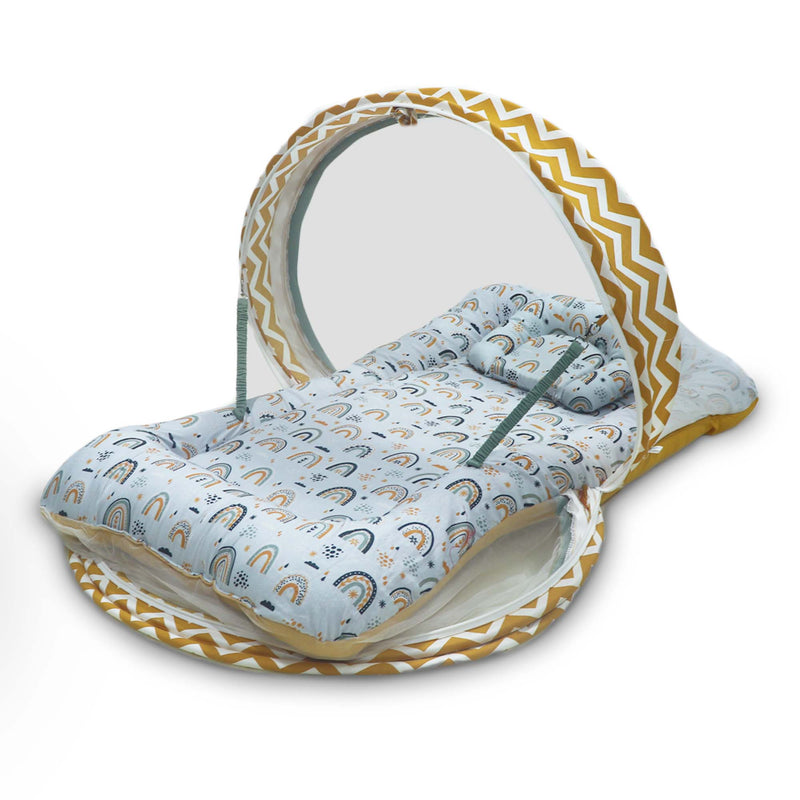 Rainbow Rain-  Kradyl Kroft Bassinet Style Mosquito Net Bedding for Infants